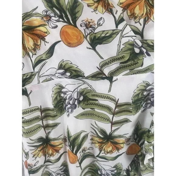 LOST + WANDER Limonada Citrus Print Ruffle Mini Dress Medium - Picture 2 of 9